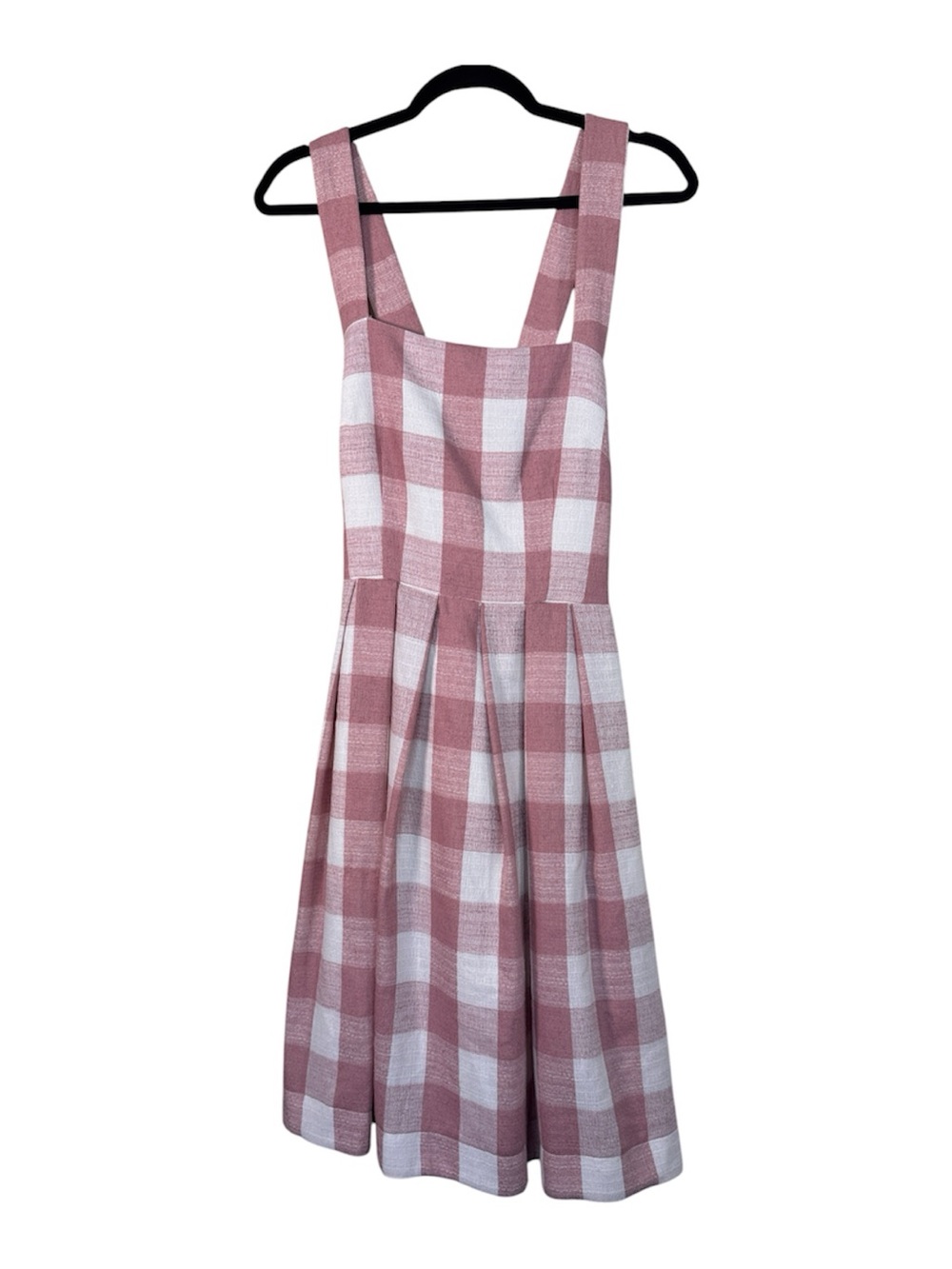 Gal Meets Glam Pink White Plaid Gingham Polly Dress Womens 8 A Line Girly